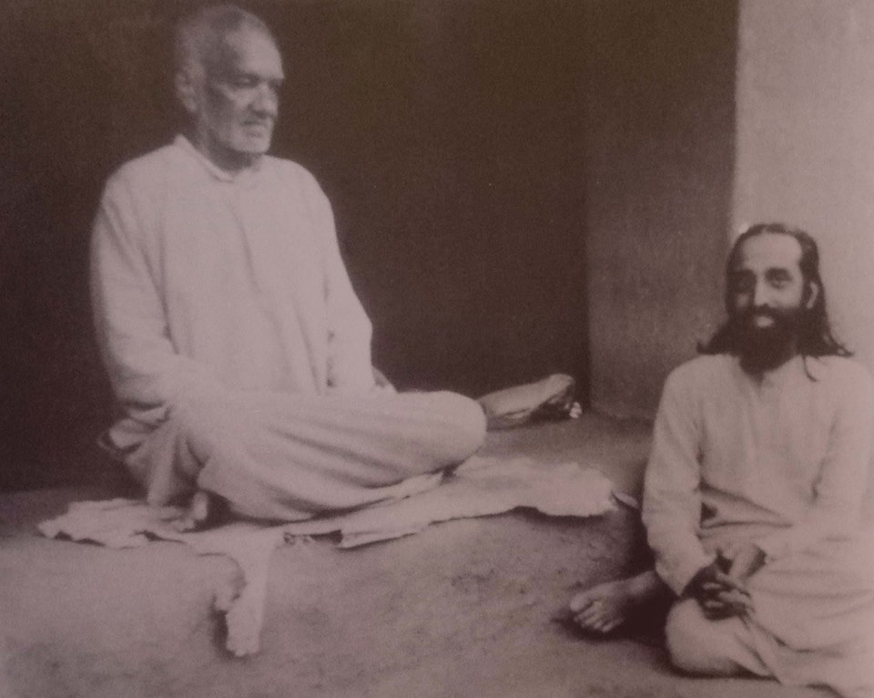 Swami Chinmayananda near master's feet