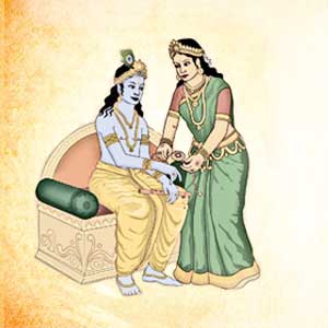 Raksha Bandhan story on Krishna & Draupadi