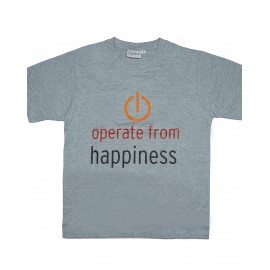 T-shirt - Operate From Happiness in Grey