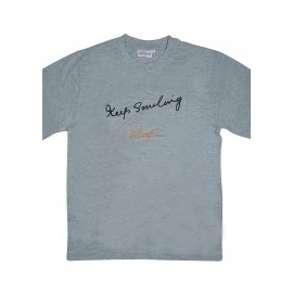 T-shirt - Keep Smiling in Grey