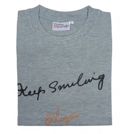 T-shirt - Keep Smiling in Grey