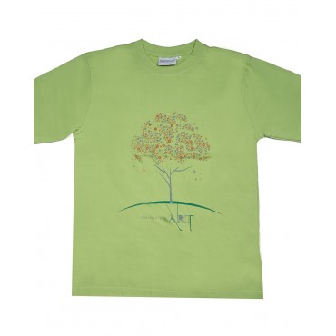 T-shirt - Life Is An Art in Pre Green
