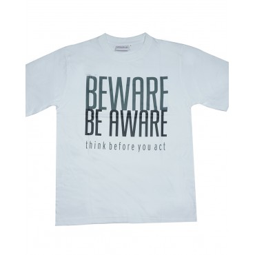T-shirt - Beware in White