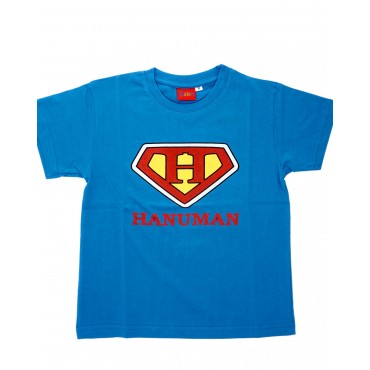 T-shirt - Super Hanuman Logo in Blue