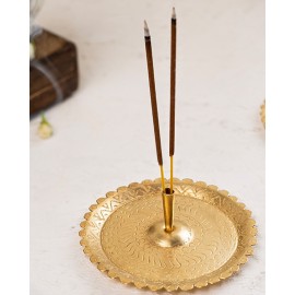 Brass Incense Holder - Ripple