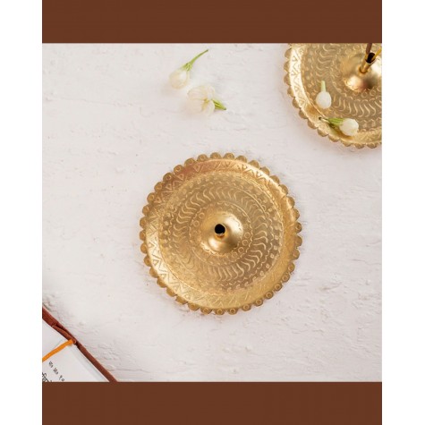 Brass Incense Holder - Ripple