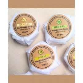 Handmade Soap, 100% Natural and Organic, made by Rural Women - 25 gms