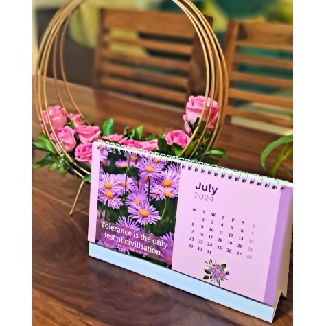 Calendar 2024 - Flowers with Quotes
