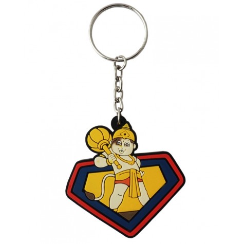 Keychain of Hanuman with Gada in Rubber