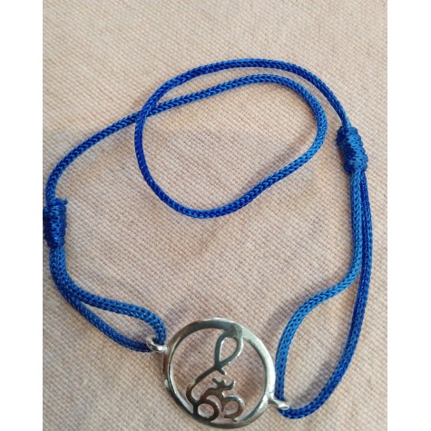 Silver Om Bracelet in Thread