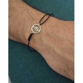 Silver Om Bracelet in Thread