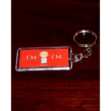 Keychain: Acrylic with Quote - I Am What I Am