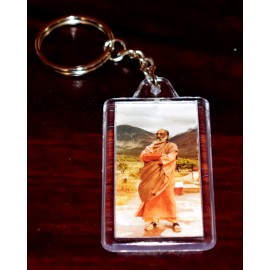 Keychain: Acrylic With Picture - Gurudev In Colour