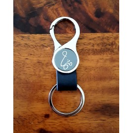 Keychain: Steel With Clip - Om