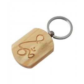Keychain: Wood With Engraving - Sidhbari Hanuman