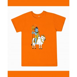 T-Shirt: Kids - Shiva with Nandi in Orange