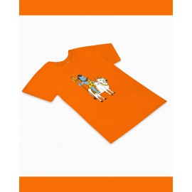 T-Shirt: Kids - Shiva with Nandi in Orange