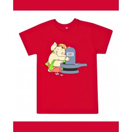 T-Shirt: Kids - Ganesha Shivalinga in Red