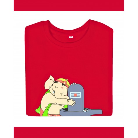 T-Shirt: Kids - Ganesha Shivalinga in Red