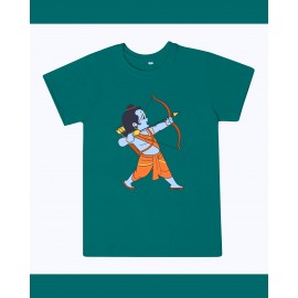 T-Shirt: Kids - Rama with Bow in Rama Green