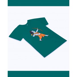 T-Shirt: Kids - Rama with Bow in Rama Green