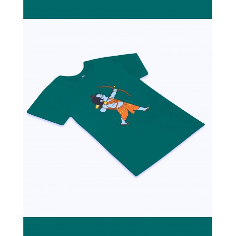 T-Shirt: Kids - Rama with Bow in Rama Green