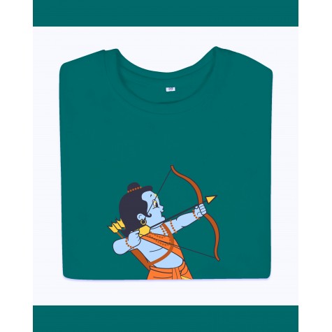 T-Shirt: Kids - Rama with Bow in Rama Green