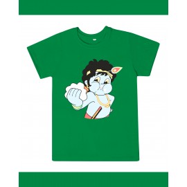 T-Shirt: Kids - Krishna Butter in Sap Green
