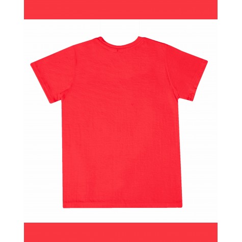 T-Shirt: Kids - Hanuman Flying in Tomato Red