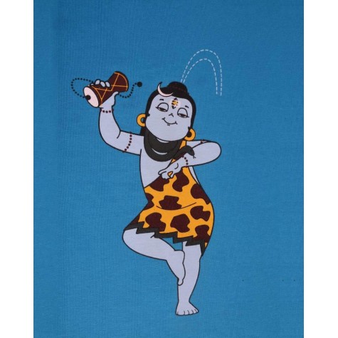 Kids T-shirt - Dancing Shiva in Royal Blue