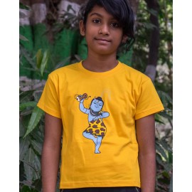 Kids T-shirt - Dancing Shiva in Jaune 