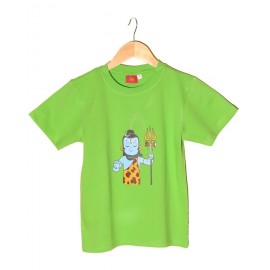 Kids T-shirt - Standing Shiva in Pre Green