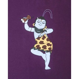 Kids T-shirt - Dancing Shiva in Prune