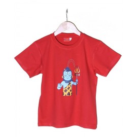 Kids T-shirt - Standing Shiva in Red