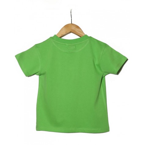 Kids T-shirt - Krishna with Cows SCB Green