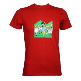 Kids T-shirt - Krishna with Cows in Red