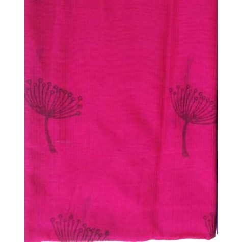 Kurta and Dupatta Set in Maheshwari Silk with Thread Border - Pink