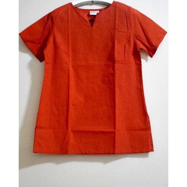 Kurta Short for Women in Cotton - Orange