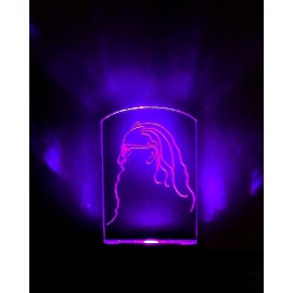 Night Light - Gurudev profile Engraved, Plug-in