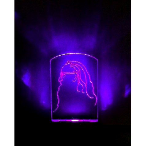 Night Light - Gurudev profile Engraved, Plug-in