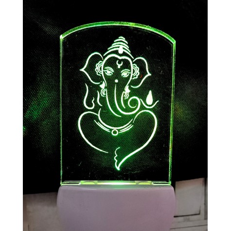 Night Light - Ganesha Engraved, Plug-in