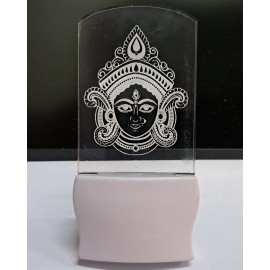 Night Light - Goddess Durga Engraved, Plug-in