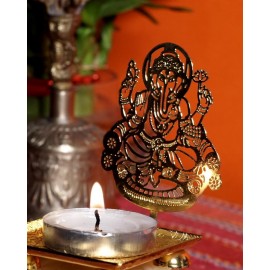 Ganesha Shadow Tea Light Candle Holder