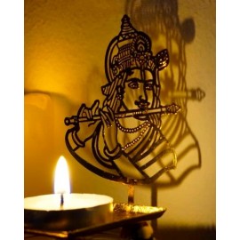 Krishna Shadow Tea Light Candle Holder