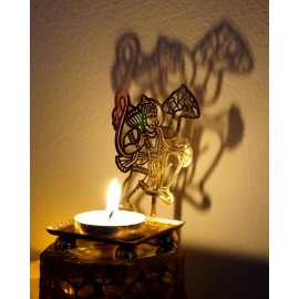 Hanuman Shadow Tea Light Candle Holder