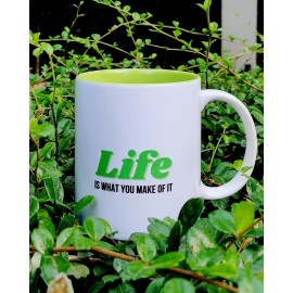 Ceramic Mug: Big (11oz) - Life is what you...
