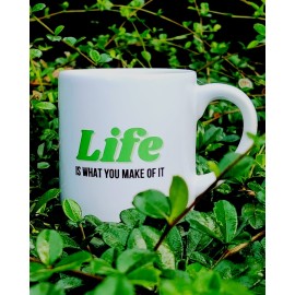 Ceramic Mug: Small (6oz) - Life is what you...
