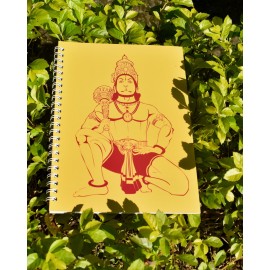 Notebook: Spiral with Hanuman Sketch - A5 size