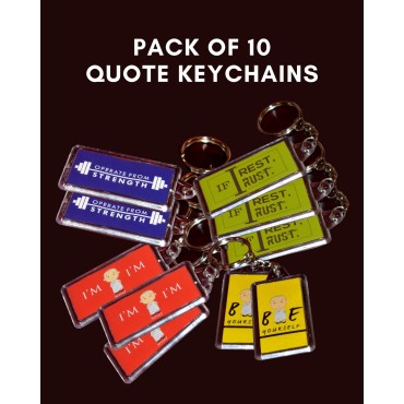 Pack: Keychains with Quotes (Pack of 10)