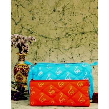 Pouch: Pen/Pencil - Om Print Fabric